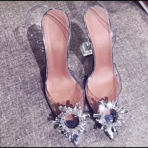 Crystal PVC Embellished Heel NEW! - Sz 7.5